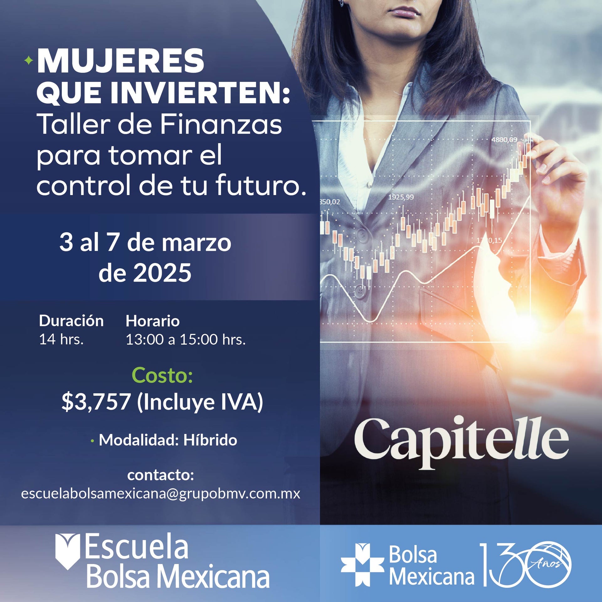 Mujeres que invierten: Taller de Finanzas para tomar el control de tu futuro